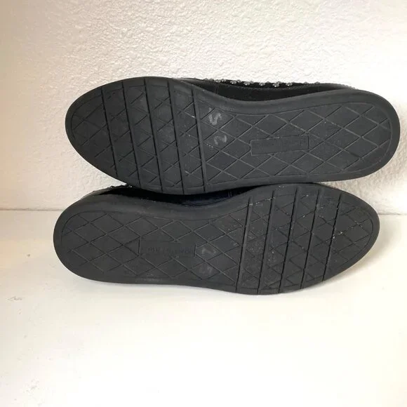 Donald J. Pliner Mickey Studded Platform Chunky Platform Loafers Black Suede - Picture 6 of 6